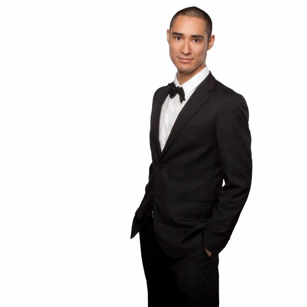 Man wearing Black Tie for Photo